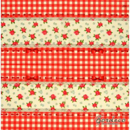 Serwetka do decoupage kratka w Country styl 33x33 PAW